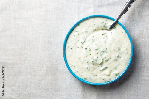 Картината върху платно Homemade ranch dressing in a dish