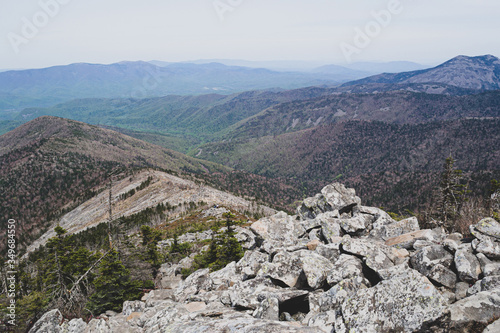 Top view from the top of Pidan Mountain - Mount LivadIyskaya. Russia, Primorsky Krai. Megaliths in Russia photo