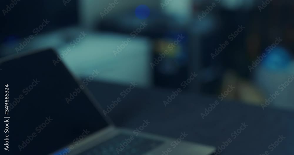 Nice overview of a modern laptop laying on the table Nice overview of a modern laptop laying on the table