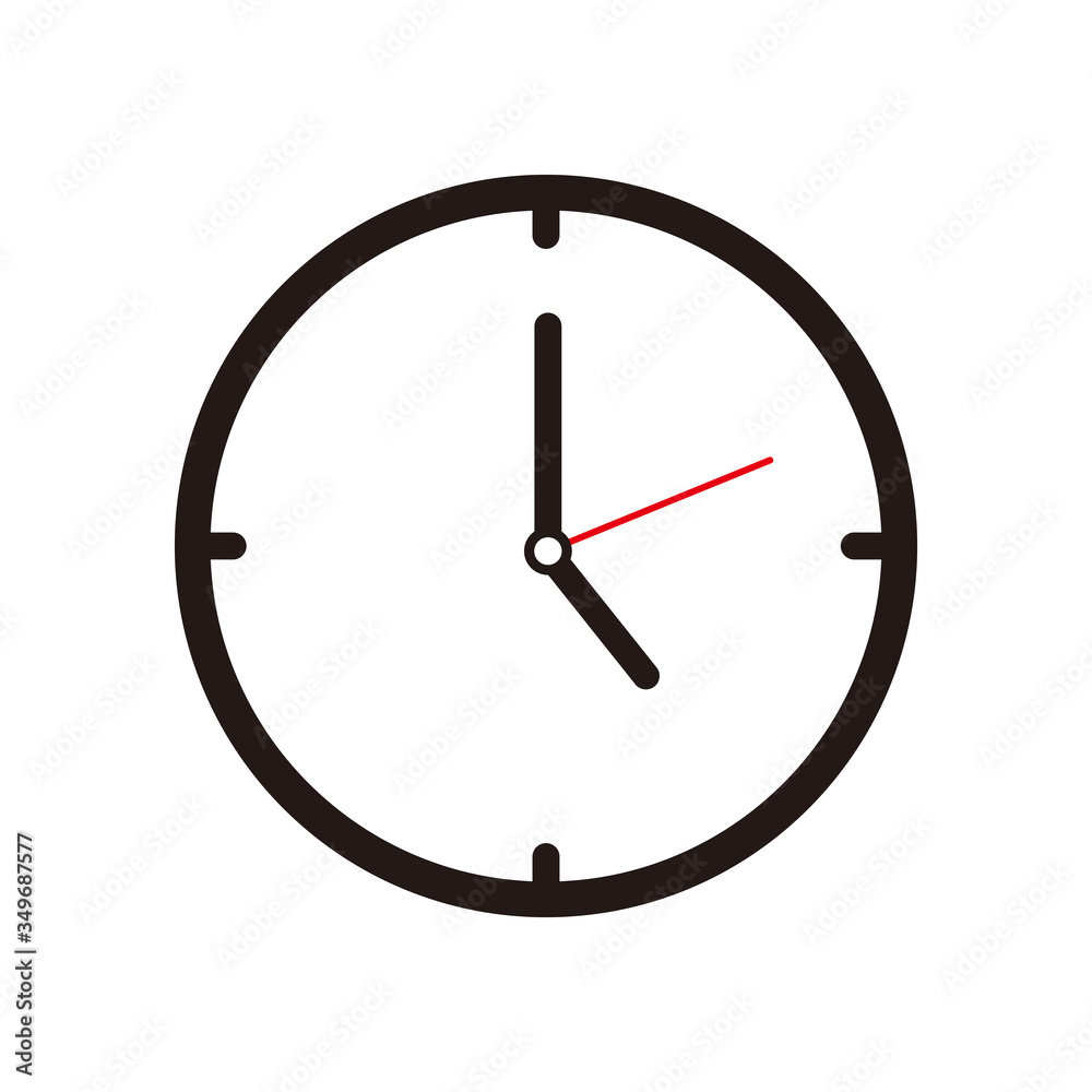 clock vector icon in trendy flat style clock vector icon in trendy flat style