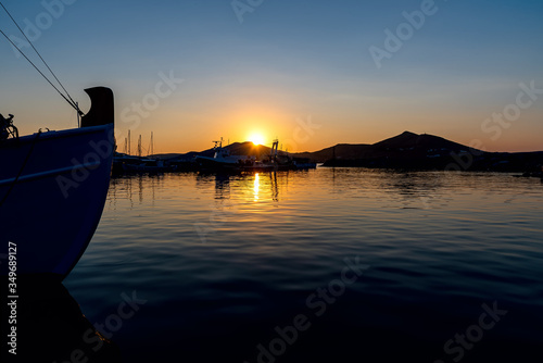 Obraz na płótnie Naoussa village and harbor - Aegean Sea - Paros Cyclades islands - Greece. w salonie