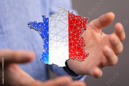 3d Digital France map count...