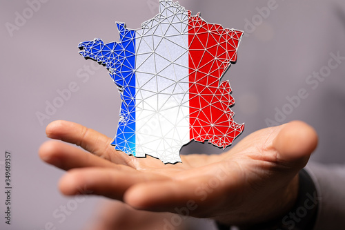3d Digital France map count...