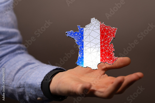 Digital France map country 3d