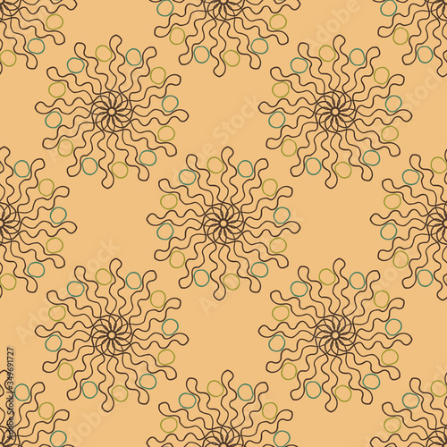 seamless repeating pattern with decorative motifs. vector illustration