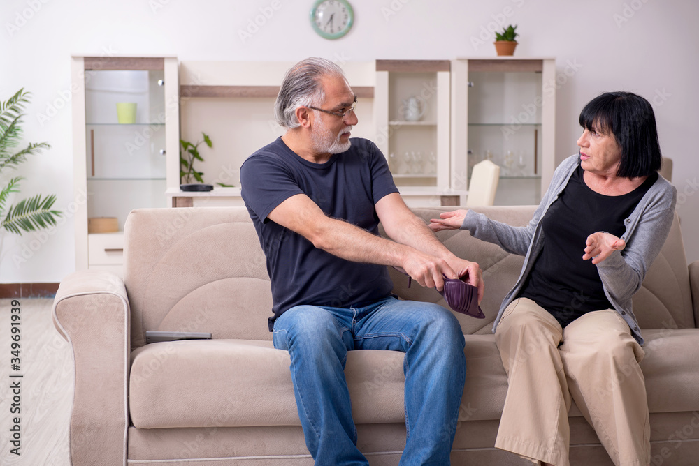 Old couple having argument at home Old couple having argument at home