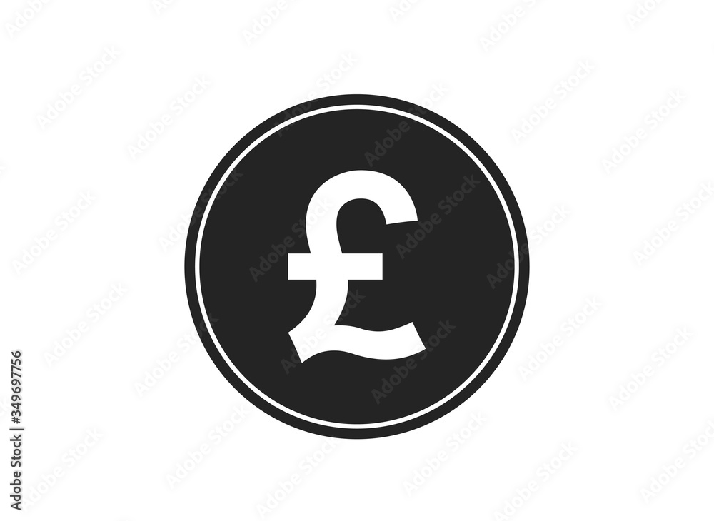 pound sterling coin icon. british money symbol. finance infographic design element pound sterling coin icon. british money symbol. finance infographic design element