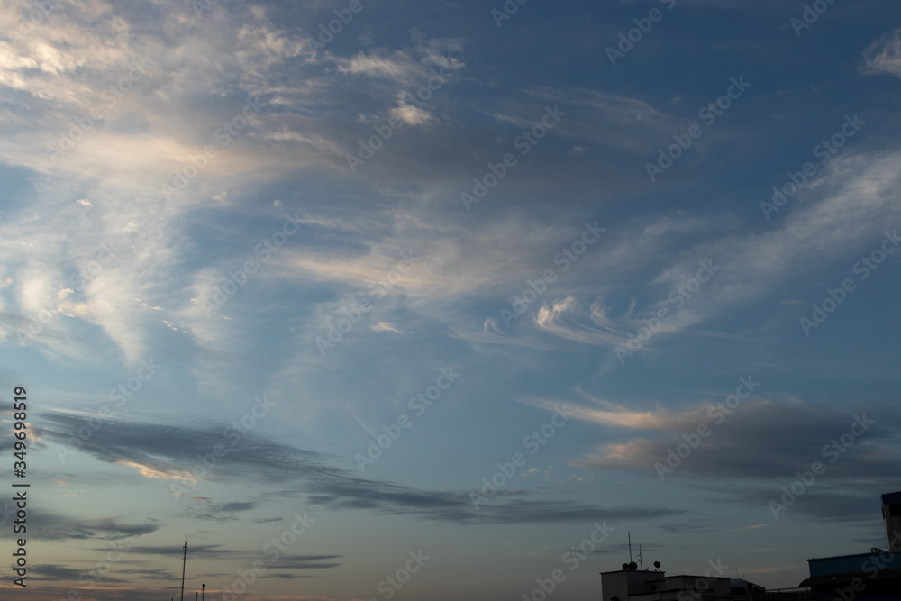 time lapse clouds over the city