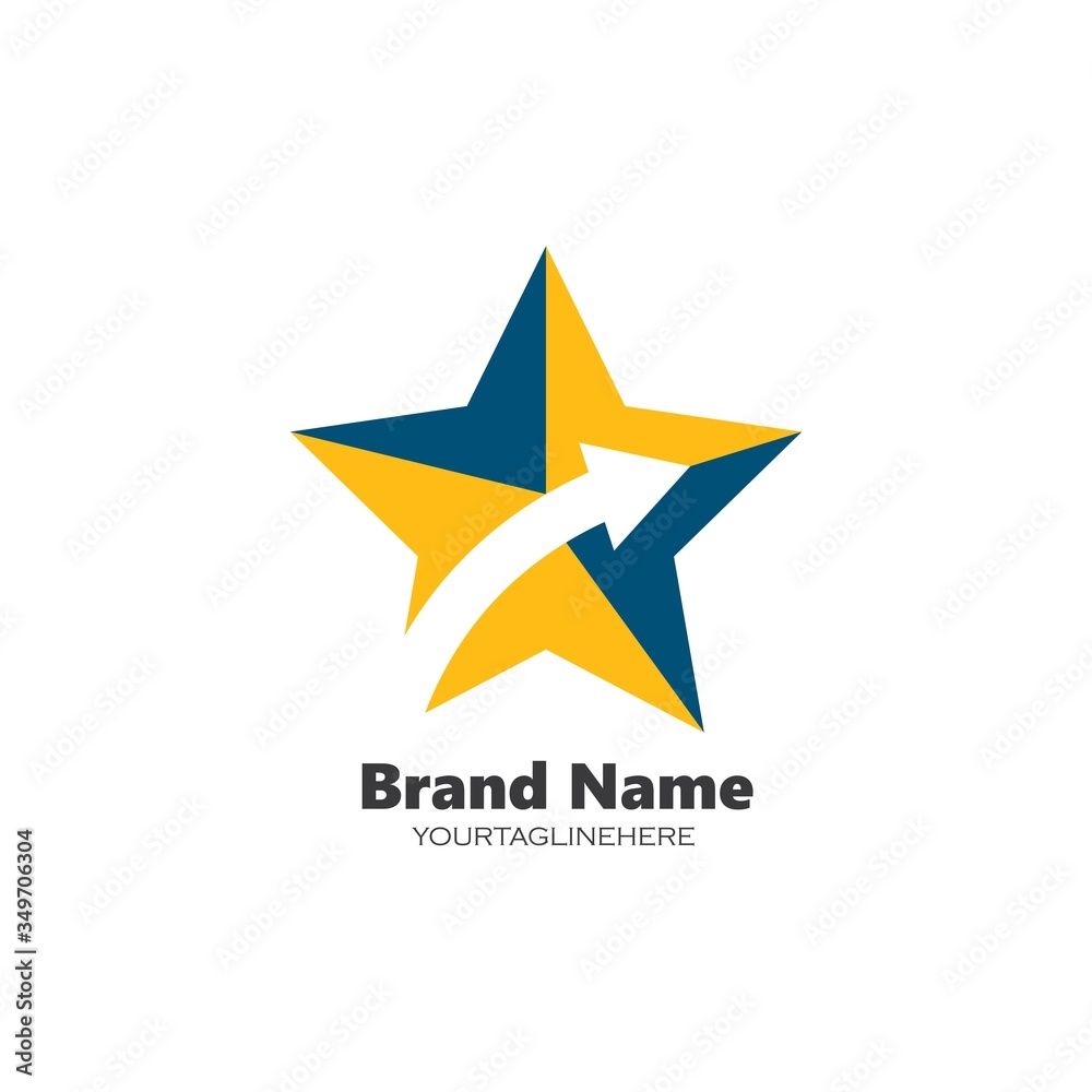 Obraz premium Star Logo Template vector icon illustration