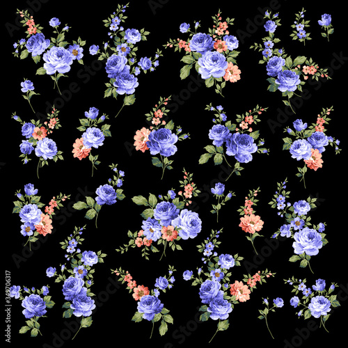 Rose vector illustration material pretty beautifully,