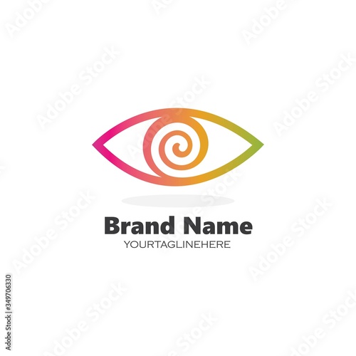 optical eye icon Logo vector Template illustration