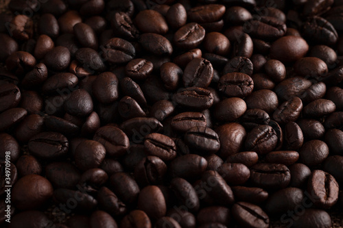 Roasted coffee beans background