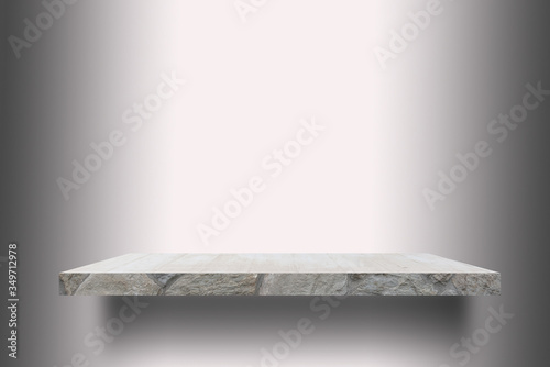  empty rock shelves top Ready for product display montage and white background.