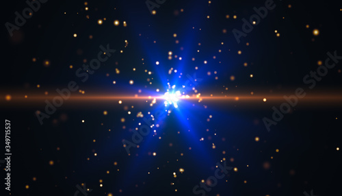 Light effect. Glowing dust ...