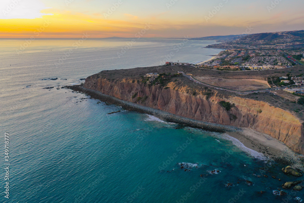 Obraz premium Sunset aerial view of Dana Point California