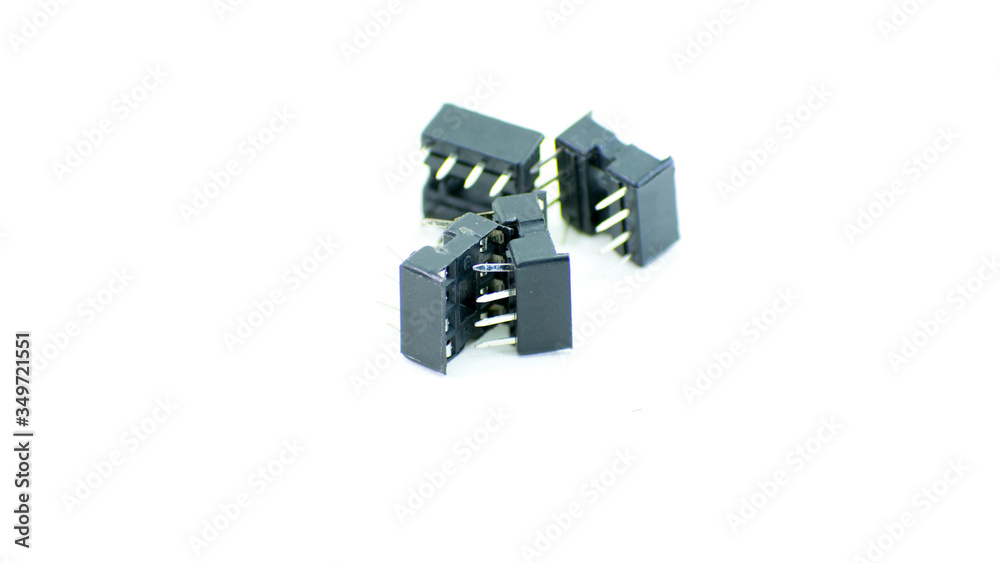electronic ic 6 pin base DIP stock photo electronic ic 6 pin base DIP stock photo
