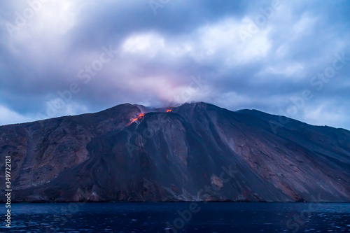 Volcano Stromboli Archipelago Eolie Sicily Italy