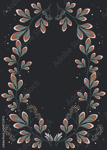 Vintage floral background. Notebook or sketchbook design.