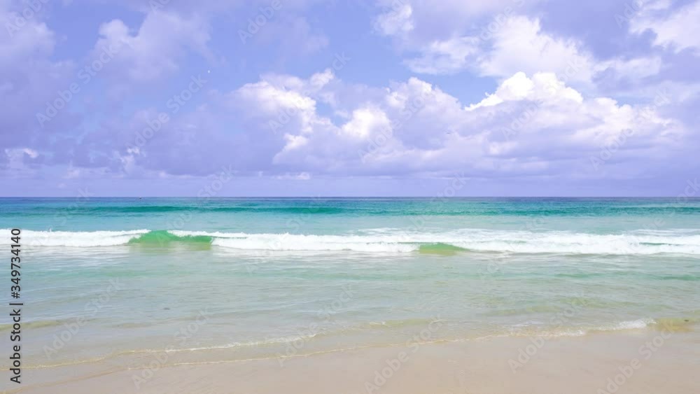 beach sea sand and sky in summer day, tropical beach with blue sky and clouds beach sea sand and sky in summer day, tropical beach with blue sky and clouds
