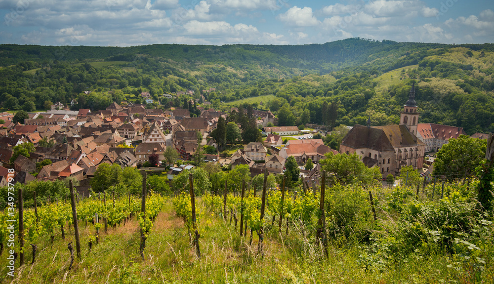 Naklejka premium Blick auf Andlau im Elsass