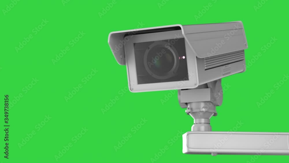 Security camera or surveillance camera on green screen