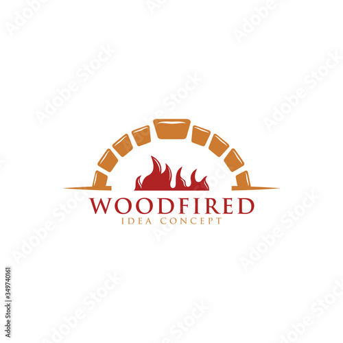 Creative Firewood Oven and Woodfired Concept Logo Design Template