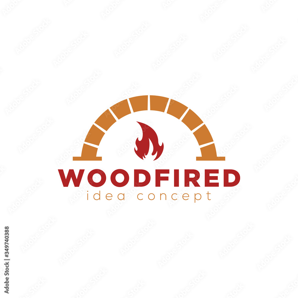 Creative Firewood Oven and Woodfired Concept Logo Design Template Creative Firewood Oven and Woodfired Concept Logo Design Template
