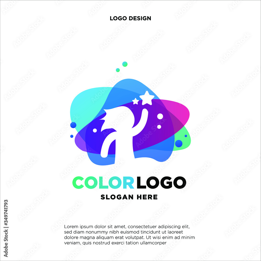 Colorful dream logo vector, Business logo designs template, design