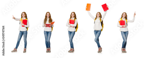 Young student isolated on white © Elnur