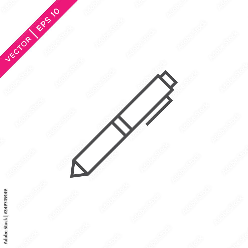 Pen Icon, Vector in Glyph Style Pen Icon, Vector in Glyph Style