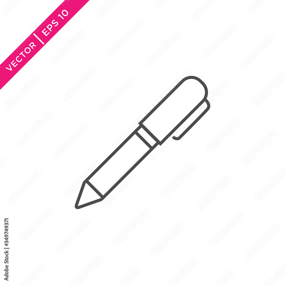 Pen Icon, Vector in Glyph Style Pen Icon, Vector in Glyph Style