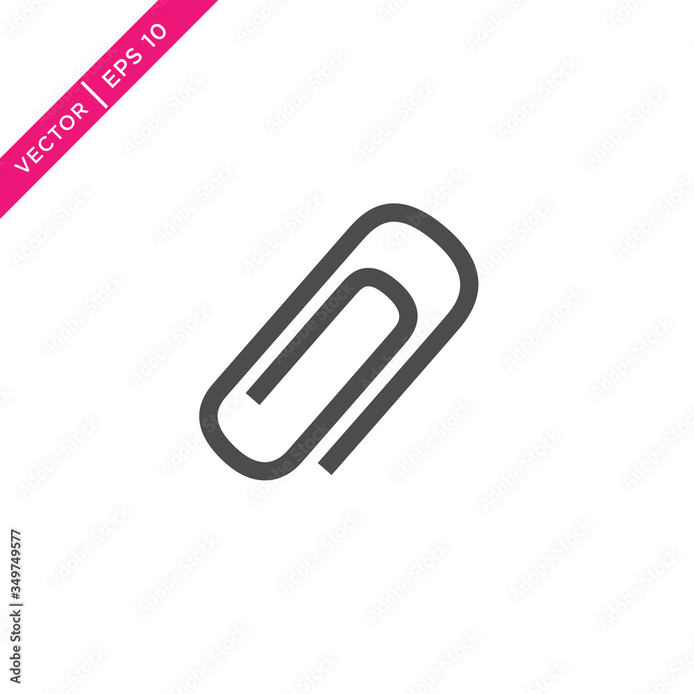 Paperclip Icon, Vector for Web