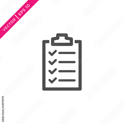Clipboard Icon, Vector for Web