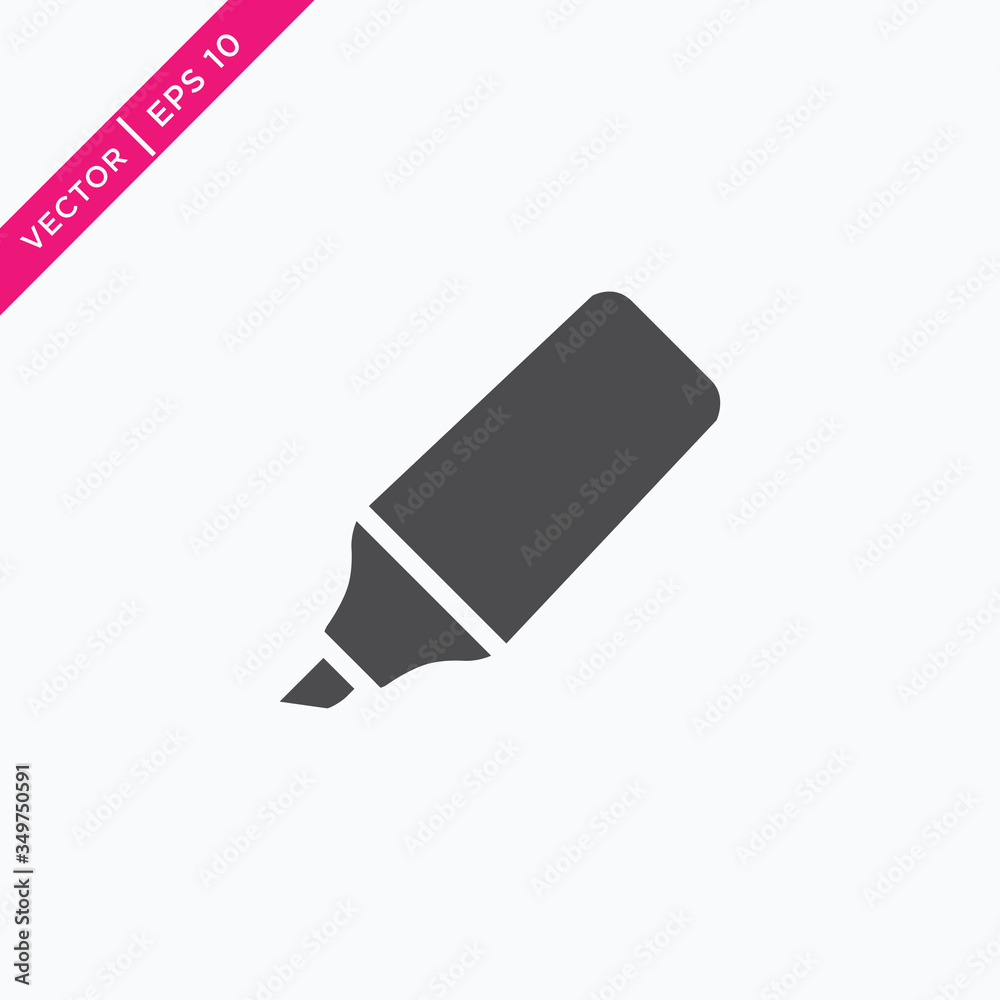 Highlight Icon, Vector in Glyph Style Highlight Icon, Vector in Glyph Style