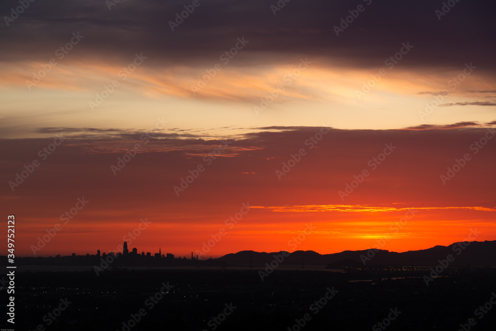 Sunset over city - II