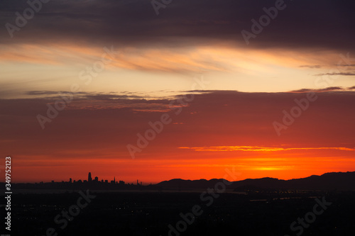 Sunset over city - II