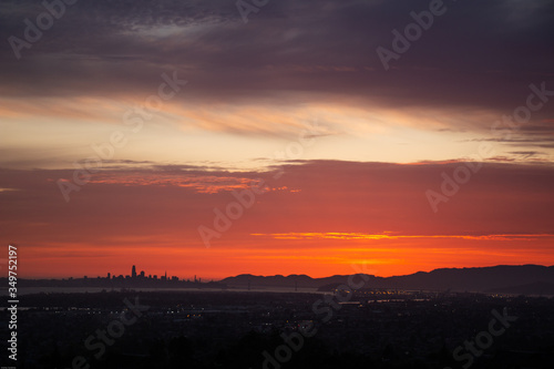Sunset over city - III