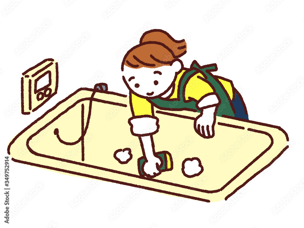 主婦 女性 お風呂掃除