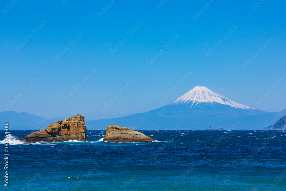 雲見海岸からの富士山
