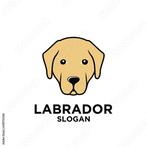 labrador Retriever dog head logo icon design