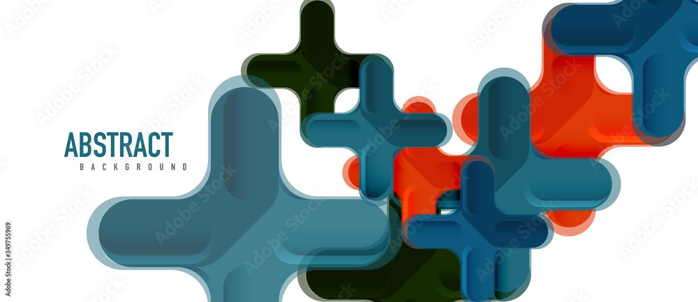 Glossy multicolored plastic style cross composition, x shape design, techno geometric modern abstract background. Trendy abstract layout template Glossy multicolored plastic style cross composition, x shape design, techno geometric modern abstract background. Trendy abstract layout template