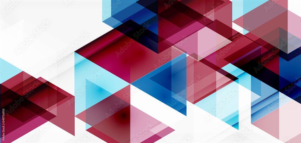 Geometric abstract background, mosaic triangle and hexagon shapes. Trendy abstract layout template for business or technology presentation, internet poster or web brochure cover, wallpaper