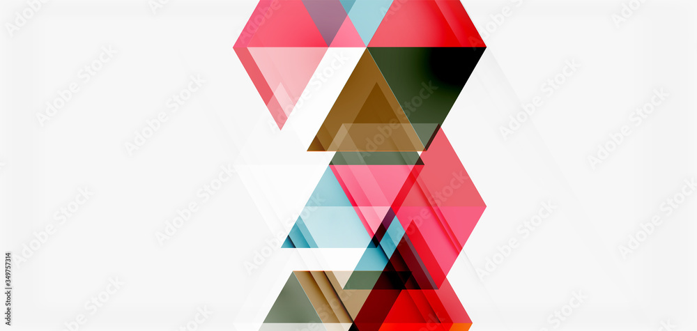 Geometric abstract background, mosaic triangle and hexagon shapes. Trendy abstract layout template for business or technology presentation, internet poster or web brochure cover, wallpaper Geometric abstract background, mosaic triangle and hexagon shapes. Trendy abstract layout template for business or technology presentation, internet poster or web brochure cover, wallpaper