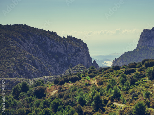 mountains landscape and coast view, Spain photo