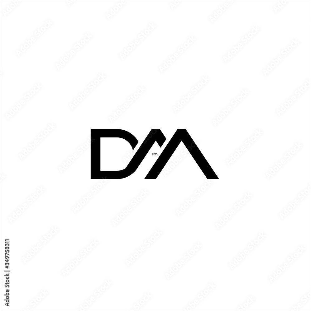 DM or MD logo initial letter design template vector
