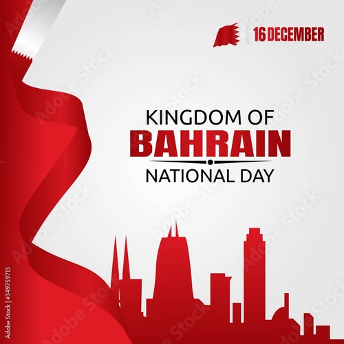 Happy Bahrain National Day Vector Illustration