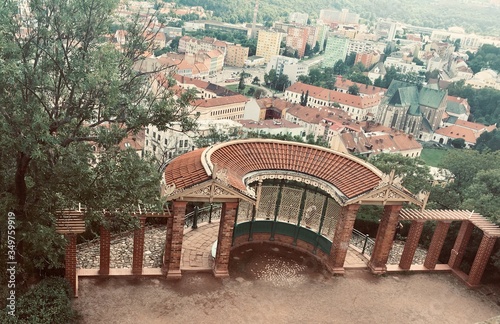 View on the city Brno from Spielberg castle. 