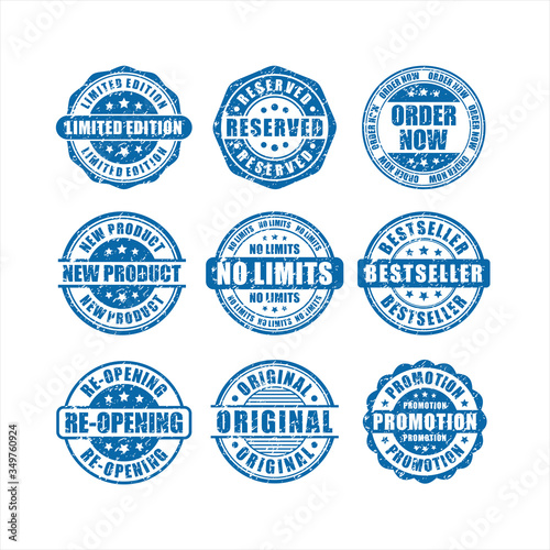 Stamps circle product design Collection