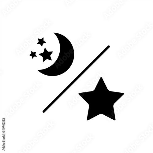 Moon And Star Icon Design Vector Template