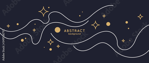 Trendy abstract background. Composition of amorphous forms and lines.